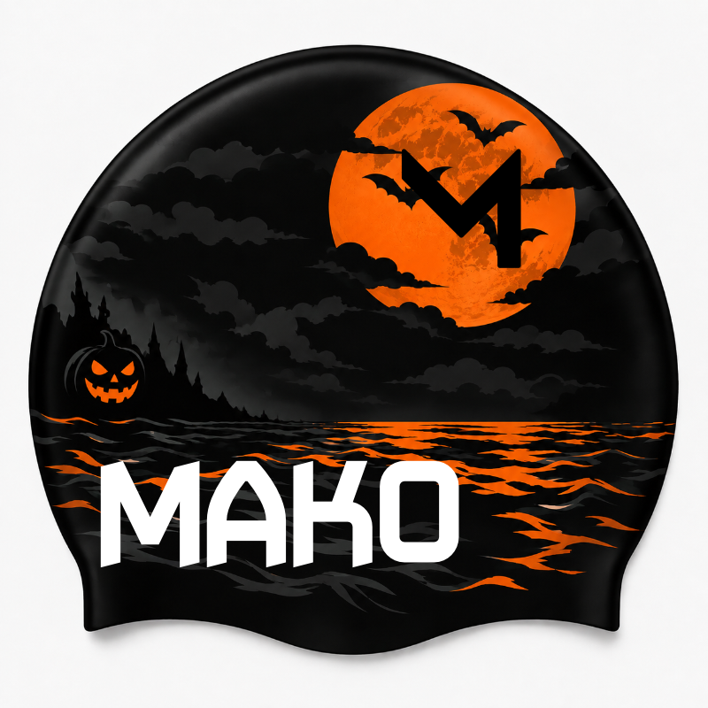 MAKO Halloween Silicone Swim Cap